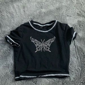 Butterfly crop top